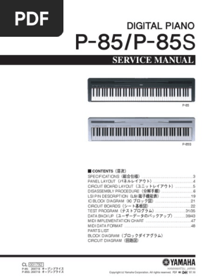 Yamaha p-85 p-85s PDF | PDF | Electrical Connector