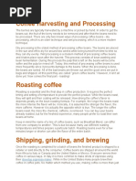 Coffee Harvesting and Processing