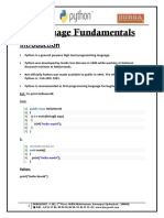 1.python Language Fundamentals PDF