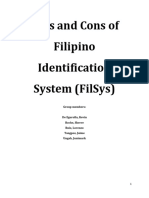 Draft of Pros and Cons of National ID Sy