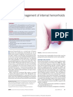 Operative management of internal hemorrhoids