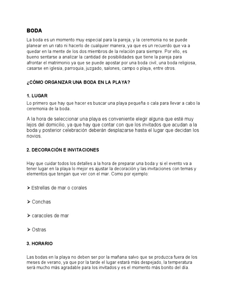 Bodas Playa | PDF | Postres | Boda, image size:768x1024