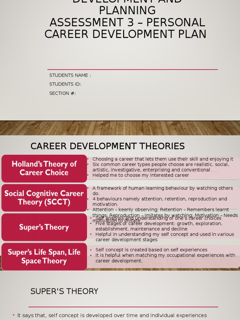 Personal Career Development Plan Guide | PDF | Self Concept | Self
