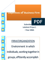 Objectives of Business Firm