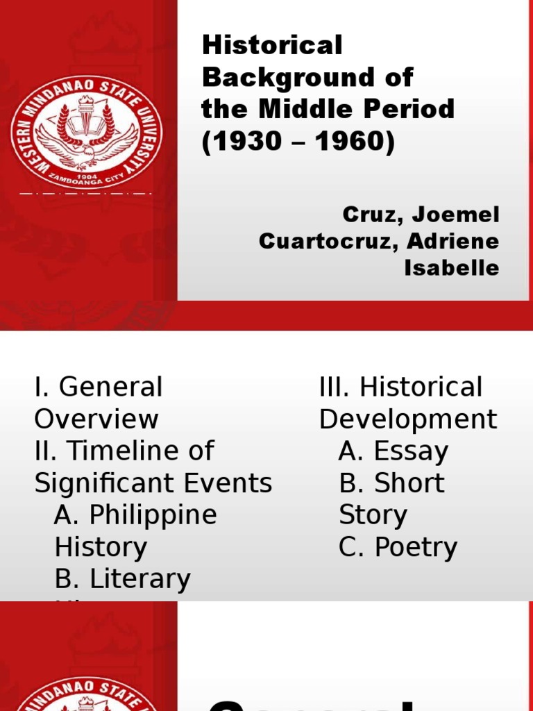 Historical Background - Middle Period | PDF | President Of The ...
