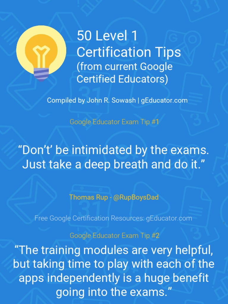 Google Level 1 Certification Tips | PDF | Gmail | Test (Assessment)