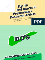Top10 Dos and Donts in Presenting Research Article