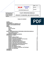 PROJECT STANDARD AND SPECIFICATIONS Plant Operating Manuals Rev01 PDF