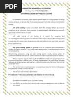 Module For Managerial Accounting-Job Order Costing