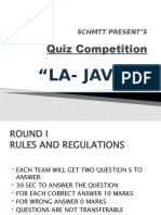 SCHMTT PRESENT’S Quiz Competition “LA- JAVAB