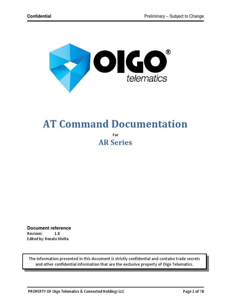 At Command Documentation 1.8 | PDF | Usb | Internet Protocols