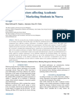 Institutional Factors Affecting Academic Performance of Marketing Students in Nueva Ecija