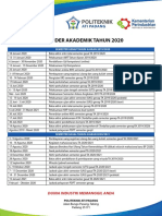 Kalender Akademik Politeknik ATI Padang Tahun 2020