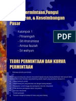 Fungsi Permintaan, Fungsi Penawaran, & Keseimbangan Pasar