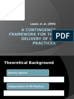 HR Delivery Framework