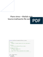 Plane stress – Matlab code