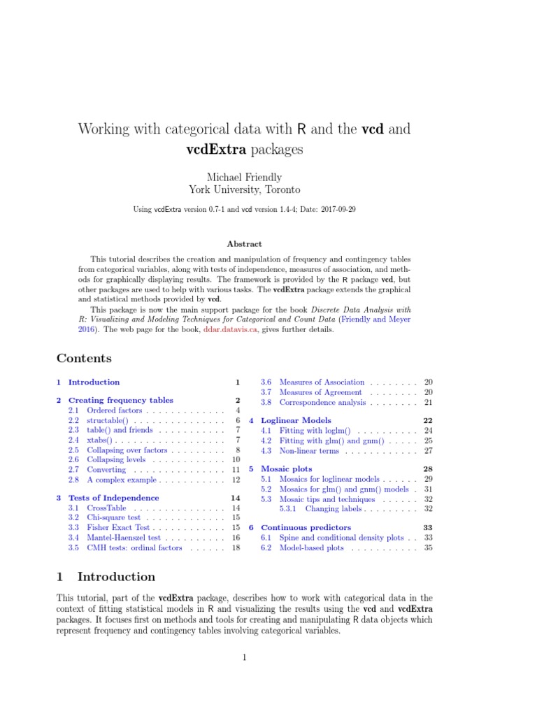 Analyzing Categorical Data in R | PDF | Chi Squared Test | P Value
