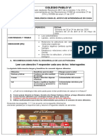 Guía de Aprendizaje en Casa Evaluativa 1 y 2 Biologia Decimo