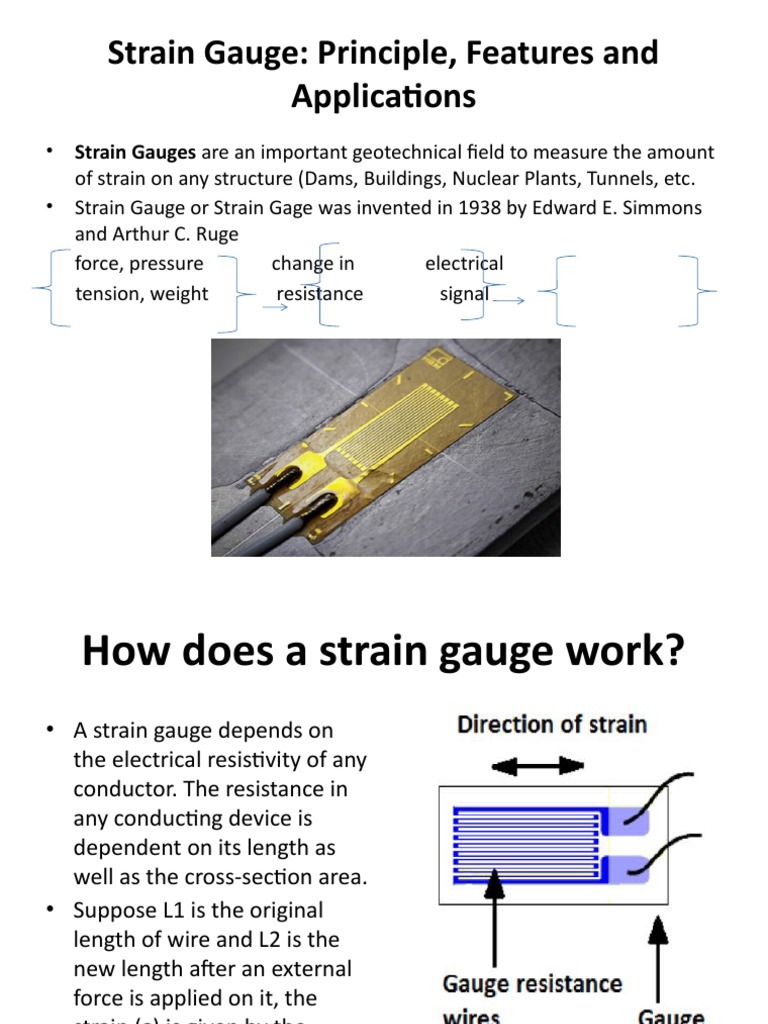 Strain Gauge PDF Electrical Resistance And Conductance