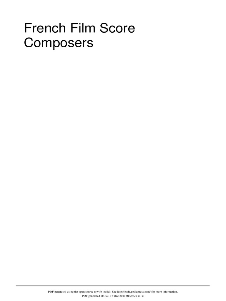 French Film Score Composers Pdf Classical Music Jazz Music