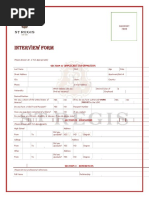 ST Regis Application Form