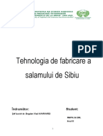 Tehnologia de Fabricare A Salamului de Sibiu