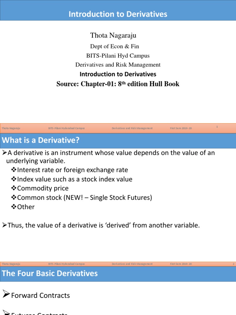Understanding Derivatives and Their Uses | PDF | Derivative (Finance ...