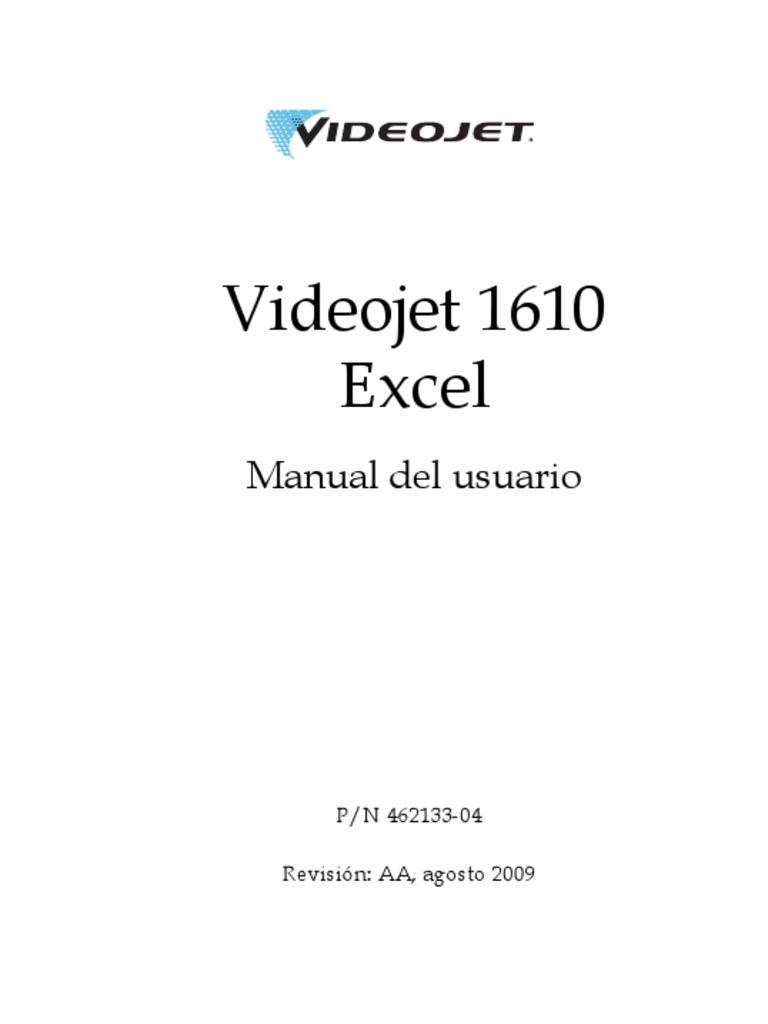 Manual Videojet 1610 PDF PDF Impresora Usuario