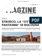 Staveco, La "Città Fantasma" Di Bologna - Magzine