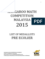 KMC 2015 Results List of Medallists v2.0 PDF