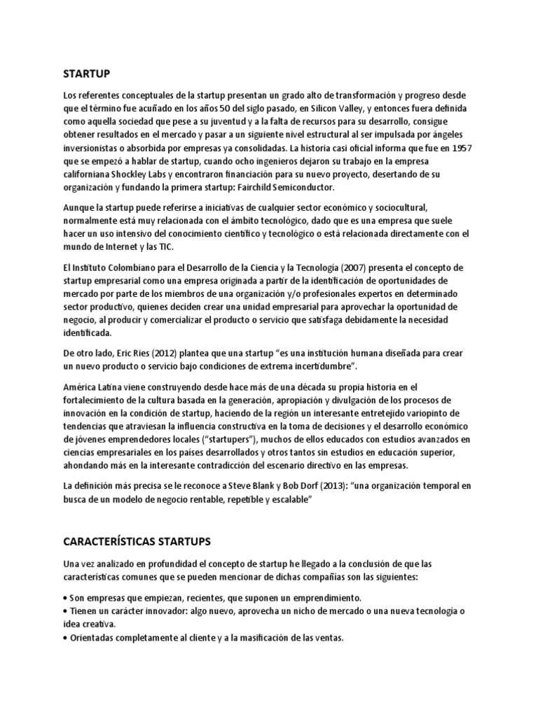 Startup y Spinoff | PDF | Empresa de inicio | Pequeñas empresas y ...