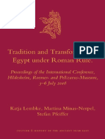 (Culture and History of the Ancient Near East 41) Katja Lembke, Martina Minas-Nerpel, Stefan Pfeiffer (Eds.) - Tradition and Transformation_ Egypt Under Roman Rule _ Proceedings of the International c