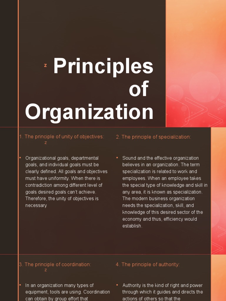 Principles of Effective Organization A Summary of Key Concepts PDF