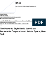 The Power To Style David Joselit On Bernadette Corporation at Artists Space, New York