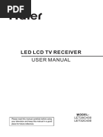 Haier LET26C430 LED Television PDF