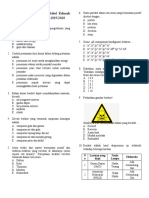 Soal Ujian Sekolah Pelajaran Kimia