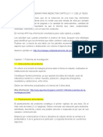 Aspectos A Considerar para Redactar Capítulo 1 y 2 de La Tesis