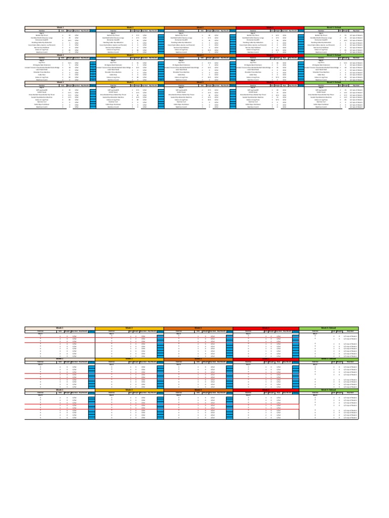 Glute Specialization Template | PDF | Weight Training | Dance Science
