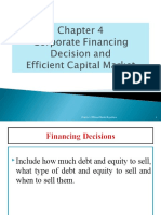 CH 4 - Corporate Financing Decisions and Efficient Capital Market