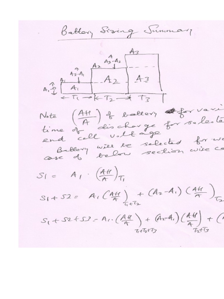 ETAP Battery Sizing Calculation Guide | PDF | Rechargeable Battery ...