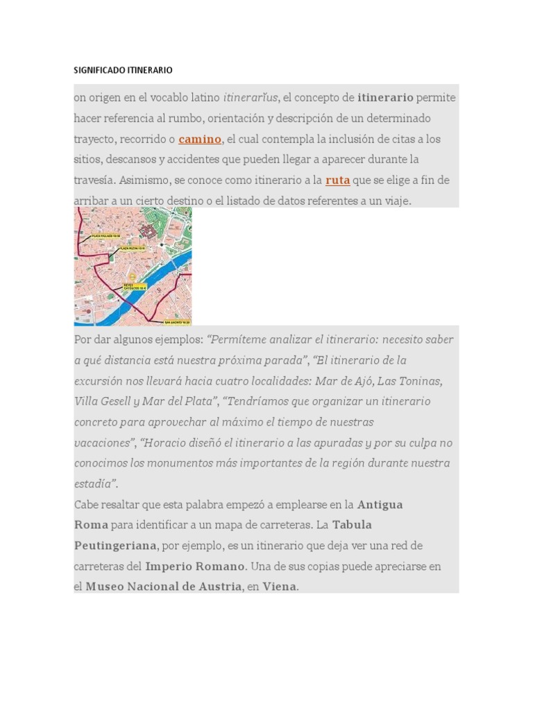 Significado Itinerario | PDF