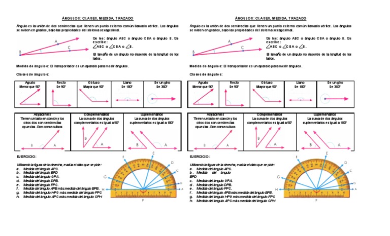 Guía Ángulos | PDF | Geometría Elemental | Geometría euclidiana