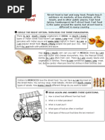 Street Food Grammar and Comprehension Questions