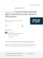 Exploring Egypt China Bilateral Trade
