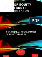 Development of Equity and Trust Law