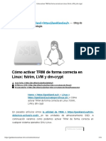 Cómo Activar TRIM de Forma Correcta en Linux - Fstrim, LVM y Dm-Crypt PDF