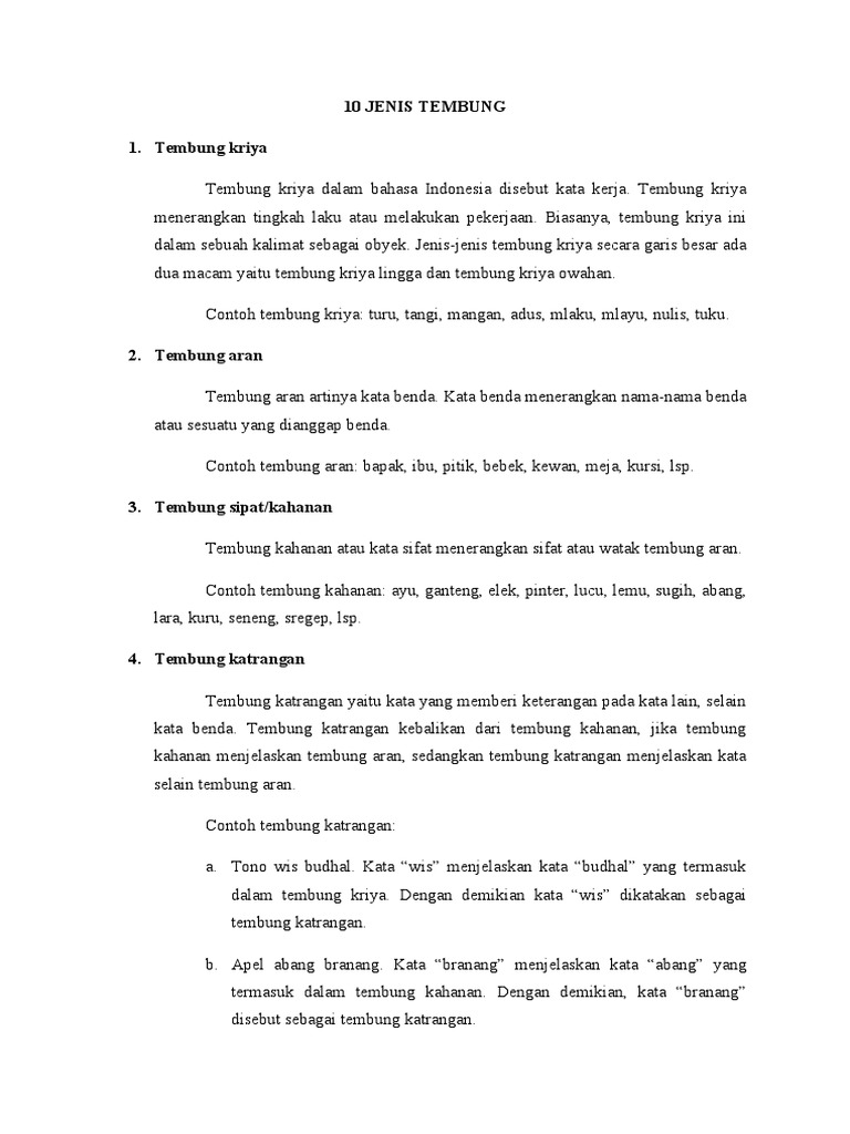 Kelompok 4 Jenis Tembung Dan Wuwuhan Pdf