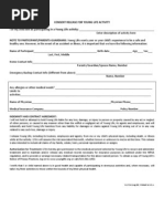 Consent Release for Young Life Activity