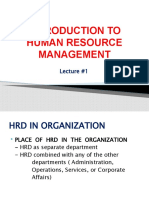 HRM - Lecture 1