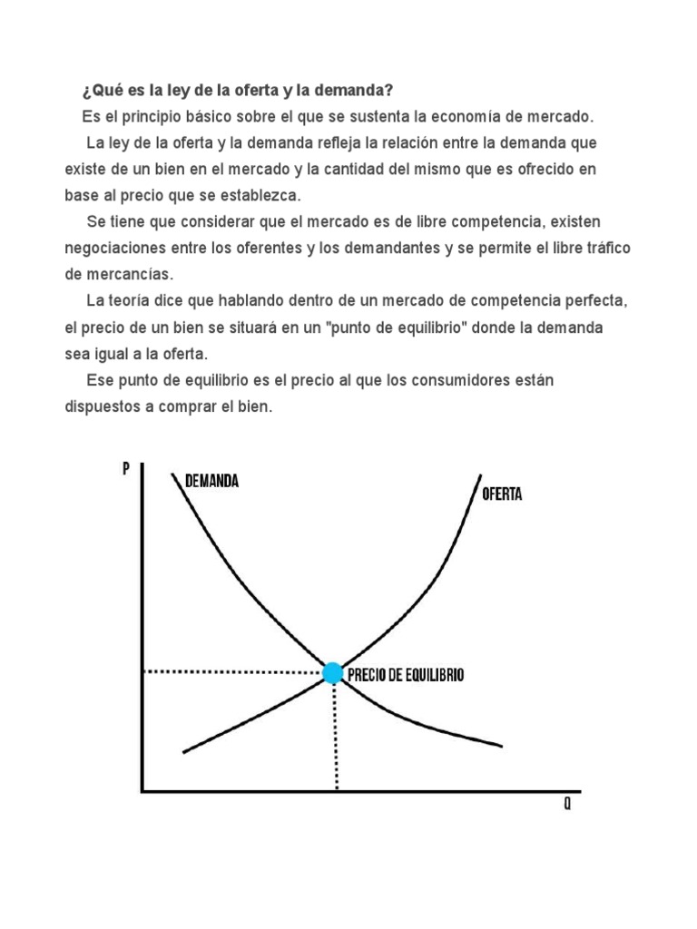 Ley de oferta y demanda en economía | PDF | Finanzas y dinero